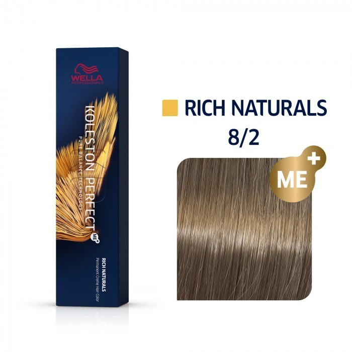 Wella Koleston Perfect Me+ Hajfesték - 8/2 - 60ml - Matt Világosszőke képe 1